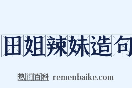 田姐辣妹造句是什么意思的图片
